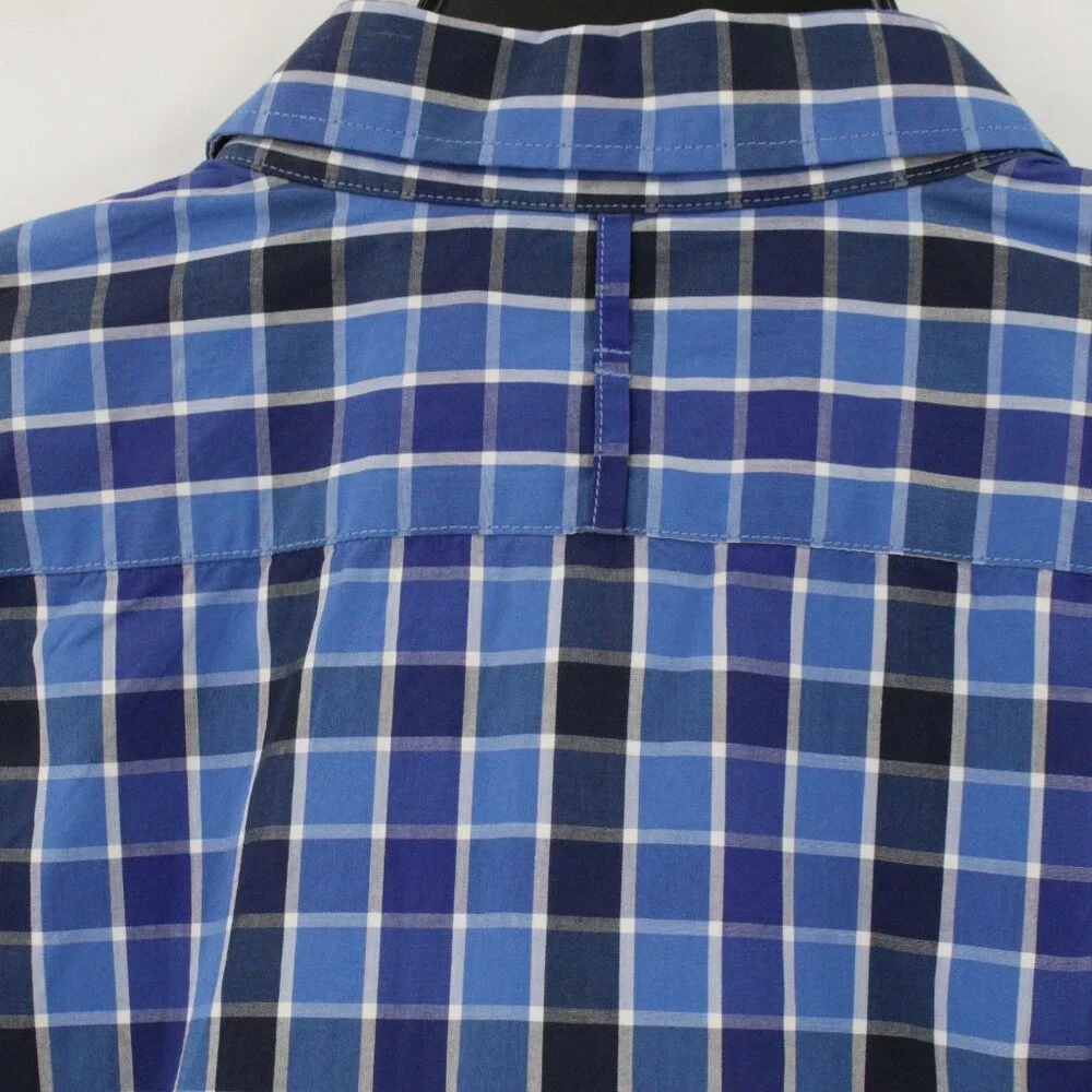 NWT Banana republic shirt Mens Large soft wash slim fit long sleeve cotton plaid